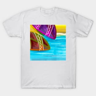 Pretty Watercolor Surfboards T-Shirt